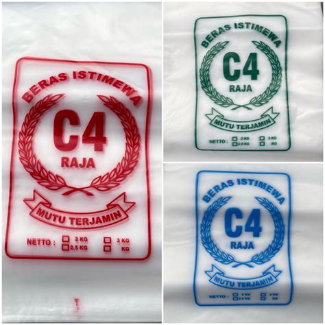 Jual Plastik Beras 2 Kg 2 5 Kg 3 Kg C4 Raja Isi 100 Lembar