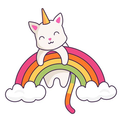 Whimsical Rainbow Cat Unicorn Design Free Clipart Download Freeimages