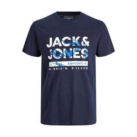 Jack Jones T Shirt Hunter Navy Bigmensfashion Grote Maten