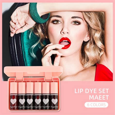 6 Colors Lip Tint Stain Set Matte Lip Tint Watery Lip