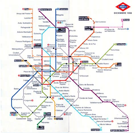 Esquematico Mapa Metro Madrid