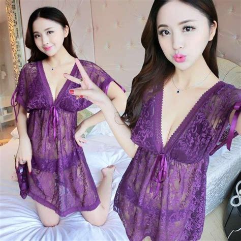 Jual Dark Violet Nikkie Sexy Nightdress Lingerie L Ungu Murah Banget