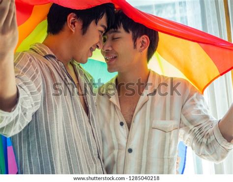 Couple Gay Lgbt Concept Asia Smart Stock Photo 1285040218 Shutterstock