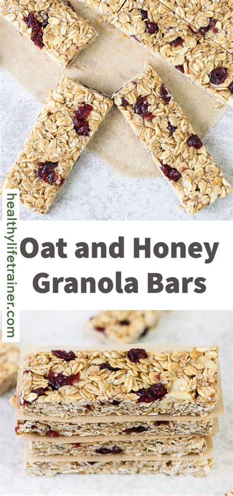 Homemade Oat And Honey Granola Bar Recipe Easy And Chewy