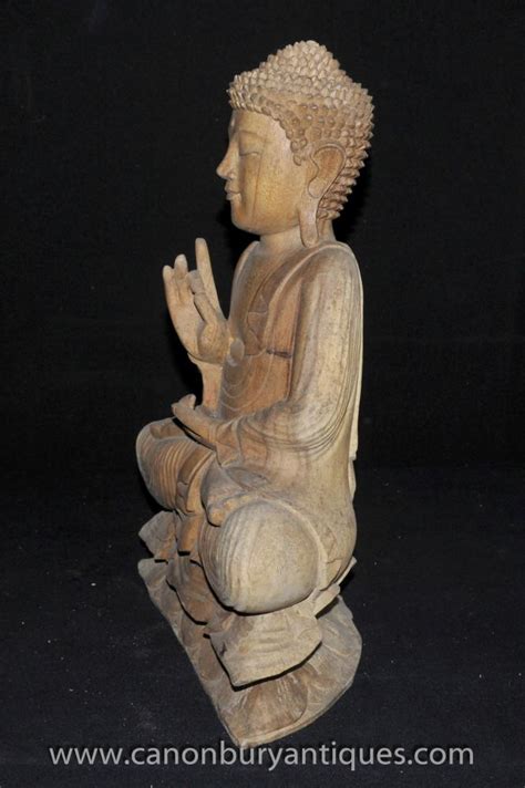 Hand Carved Burmese Buddha Statue Buddhist Buddhism Art