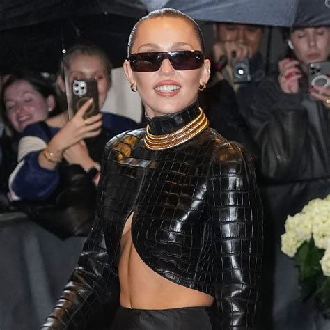 Miley Cyrus Plucked Her Naked Net Dress From The Schiaparelli Runway Marie Claire