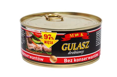 Gulasz drobiowy bez konserwantów MK 300g konserwa 11770081317