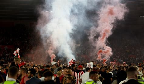 Watch Ugly Scenes As Southampton And West Brom Fans Clash After Pitch