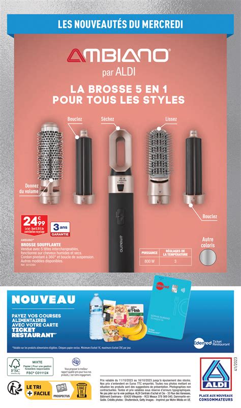 Catalogue Aldi Du 10 Au 16 Octobre 2023 Arrivage France