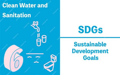 Premium Vector Sdgs Goal 6 Clean Water And Sanitation