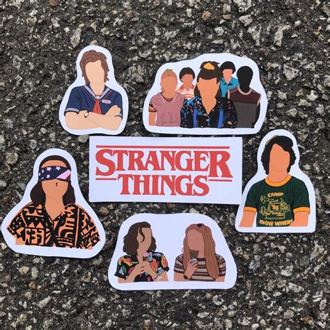 Stranger Things Sticker Pack Six Stranger Things Temporada Etsy