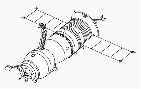 Weather Satellite Png Satellite Black And White Clipart Transparent