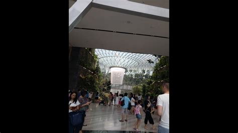 Rain Snow Water Fall Jewel Changi Airport Singapore Youtube