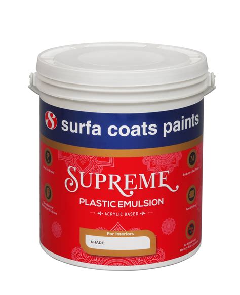 Supreme Plastic Acrylic Emulsion Paint For Interior Walls Packaging