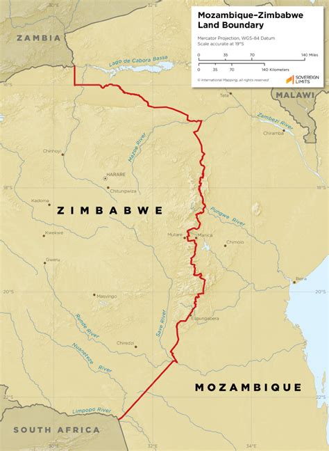 MozambiqueZimbabwe Land Boundary Sovereign Limits