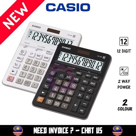 Casio GX 12B 12 Digit Calculator Kalkulator Mesin Kira Battery