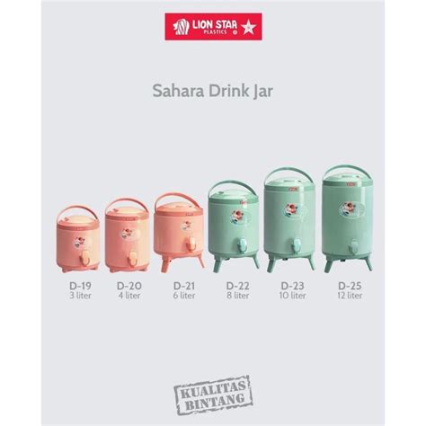 Jual Sahara Drink Jar L L Jumbo Termos Air Dispenser Lion Star