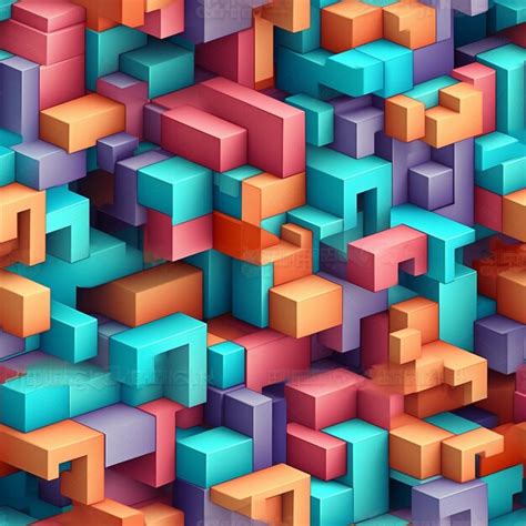 Premium AI Image A Colorful Background Of Some Colorful Cubes With