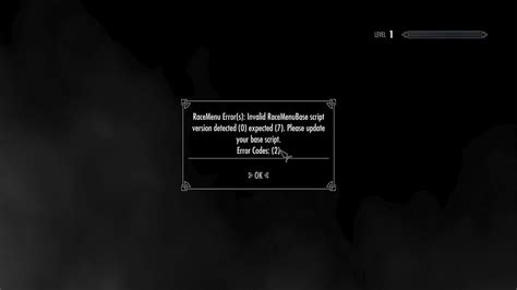 Racemenu Error And Cannot Move In Saved Game Skyrim Technical Support Loverslab