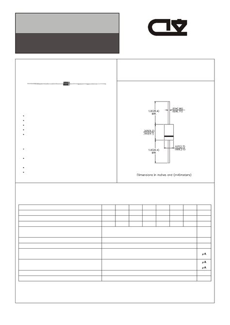 IN4007 datasheet(1/2 Pages) CHENG-YI | PLASTIC SILICON RECTIFIER