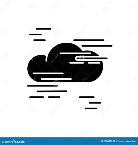 Fog Black Glyph Icon Stock Vector Illustration Of Glyph 180090203