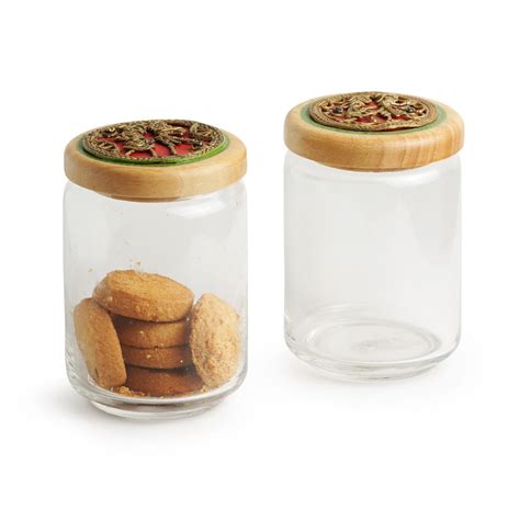 Buy Exclusivelane Duals Of Dhokra Hand Painted Snacks Cookies Jar