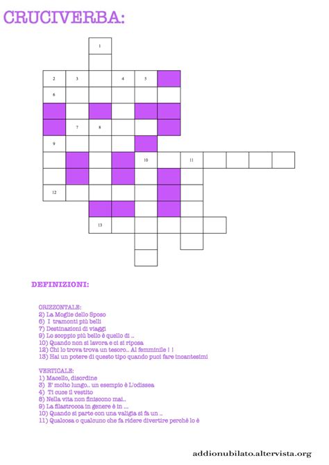 Soluzioni Cruciverba Dizy