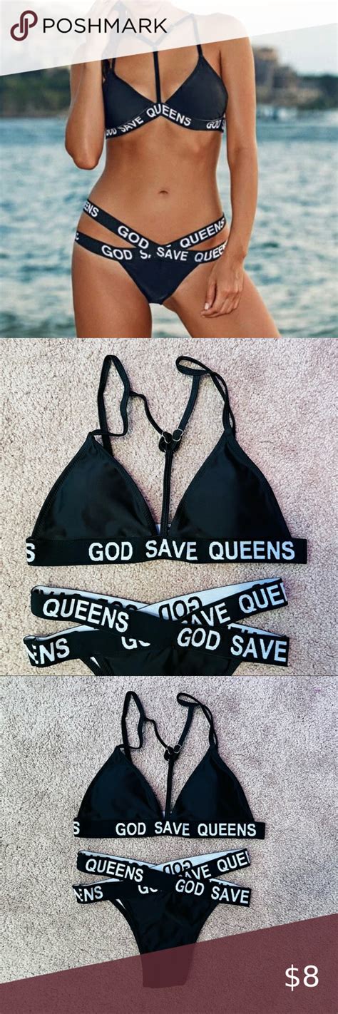 Gabi Swimwear God Save Queens Black Bikini Set In 2022 Black Bikini