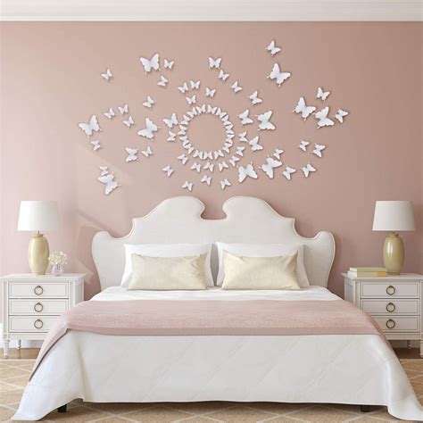 Pieces Diy Mirror D Butterfly Wall Stickers Decals White