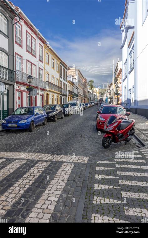 Rua Direita Street The First Main Street In Angra Do Heroismo Connects