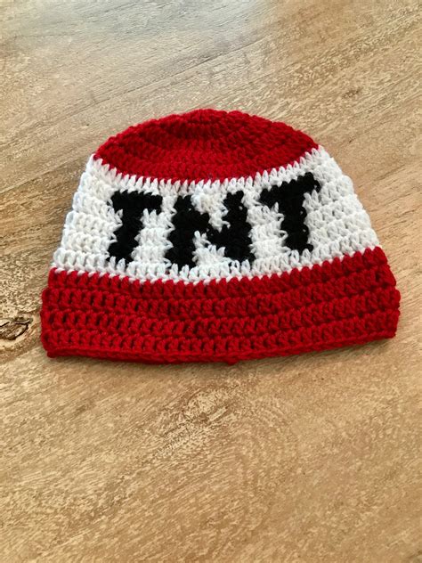 Crochet Minecraft TNT Hat Great for Gift Item Also - Etsy