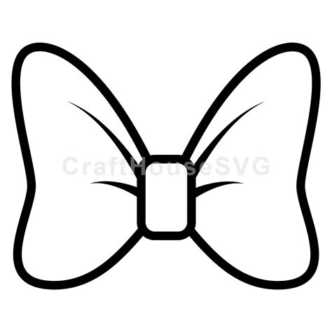 Large Bow Outline SVG