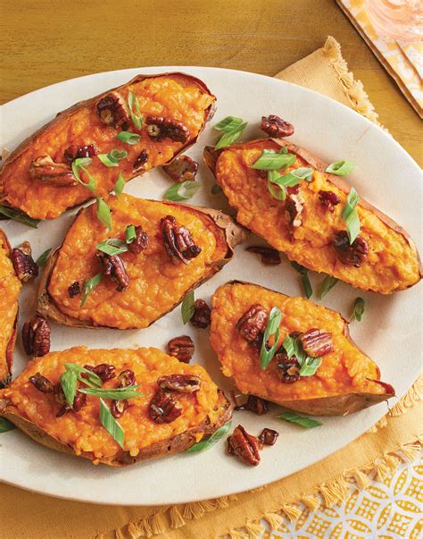 Twice Baked Honey Sweet Potatoes With Honey Pecans Bacon Recipe