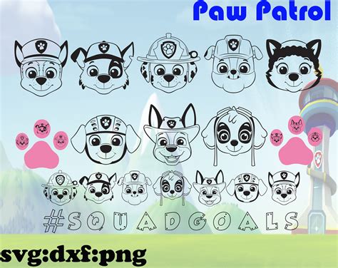 Paw Patrol Face Outline