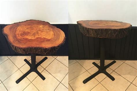 How To Make A Dining Room Table From Tree Trunks Slab Table Table Legs