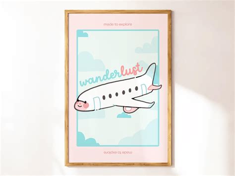 Wanderlust Travel Lover Wall Art Print Katnipp Studios