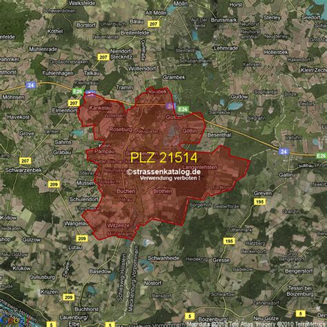Postleitzahlgebiet 21514 - PLZ