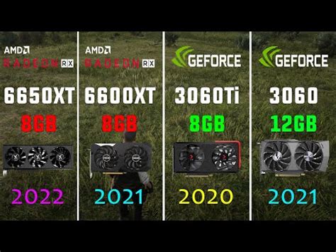 RX 6650 XT Vs RX 6600 XT Vs RTX 3060 Ti Vs RTX 3060 Test In 7 Games