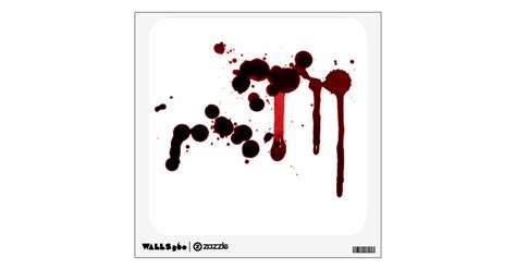 Designer Blood Splatter Wall Decal Zazzle