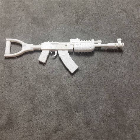 Life Size 3d Printed Rust Ak 47 Over 100 Hours Of Print Time And Many