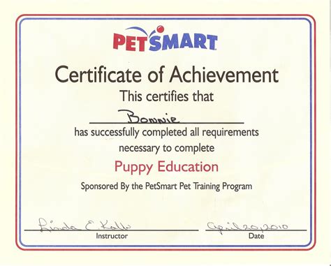 Service Dog Certificate Template