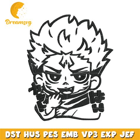 Sukuna chibi Embroidery Design – DreamSVG Store