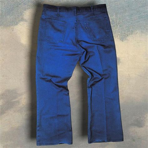 1960s Levis Sta Prest Dark Blue Flare Pressed Pants Gem