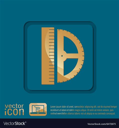 Ruler and protractor characters geometry Vector Image