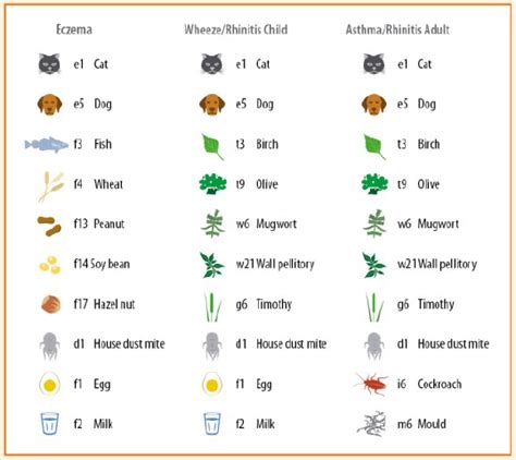 Allergy Skin Test Chart