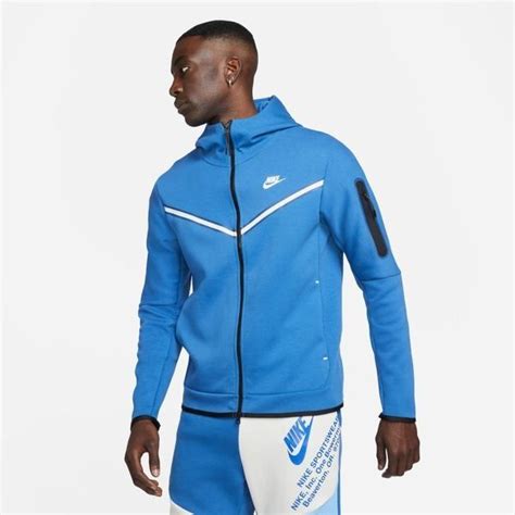 Nike Hoodie Nsw Tech Fleece Blau Grau Unisportstore De