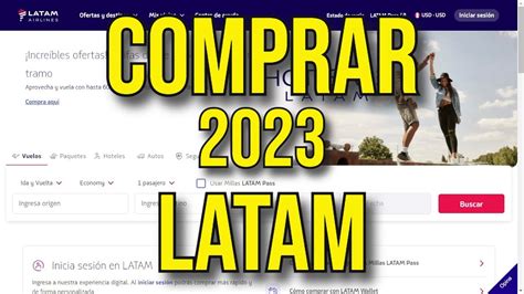 Como Comprar Un Pasaje En Latam Por Internet Youtube