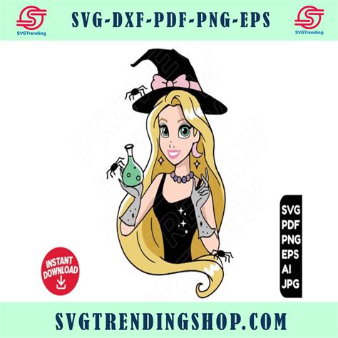 Disney Halloween Svg Tangled Svg Rapunzel Svg Disney Princess