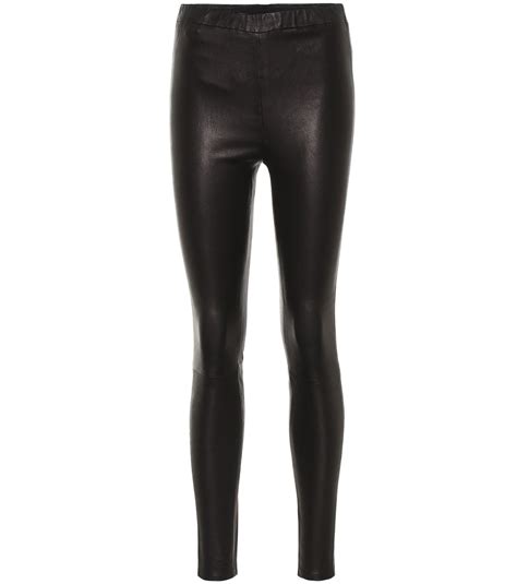 J Brand High Rise Leather Leggings In Black Lyst