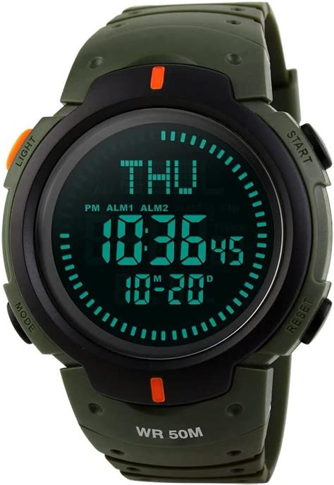 Tonshen Hommes Montre Digital Outdoor Sport Led Electronique Tactique